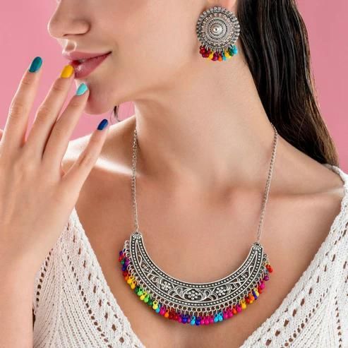 Multicolor Beads Necklace Set