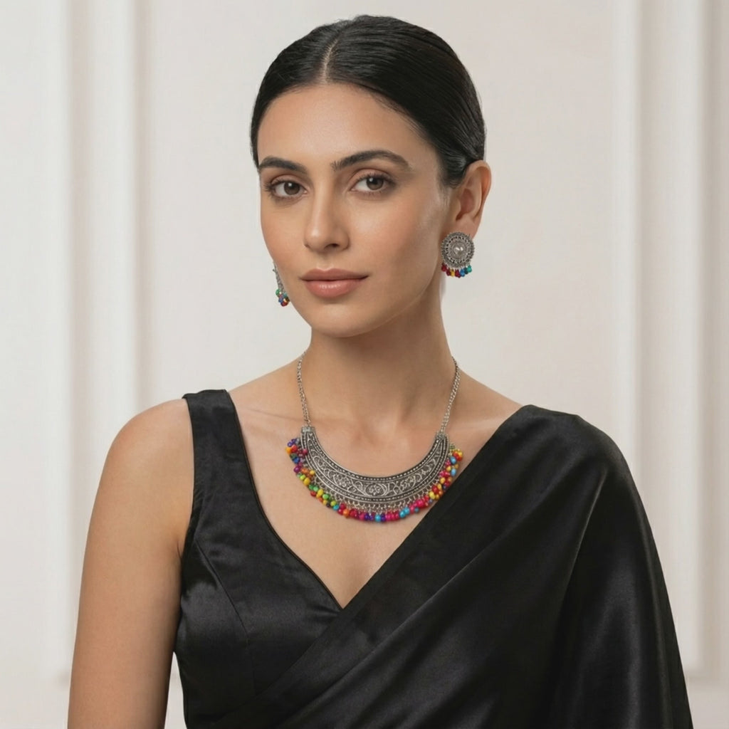 Multicolor Beads Necklace Set